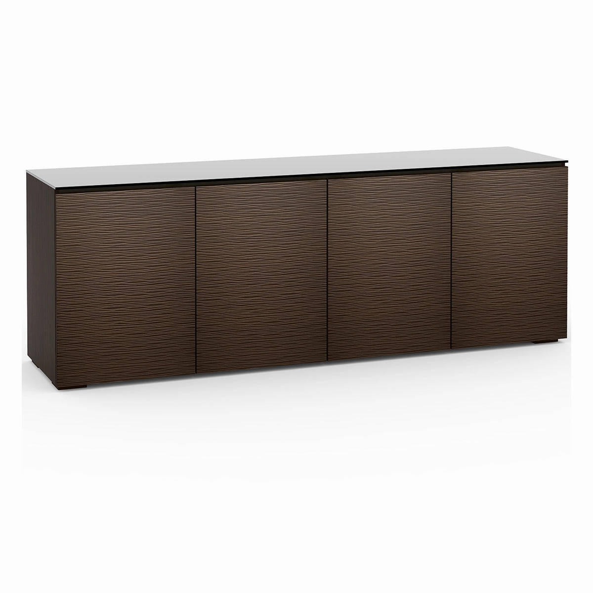 Salamander Designs Chameleon Collection Berlin 347 Quad AV Cabinet (Textured Wenge with Black Glass Top)