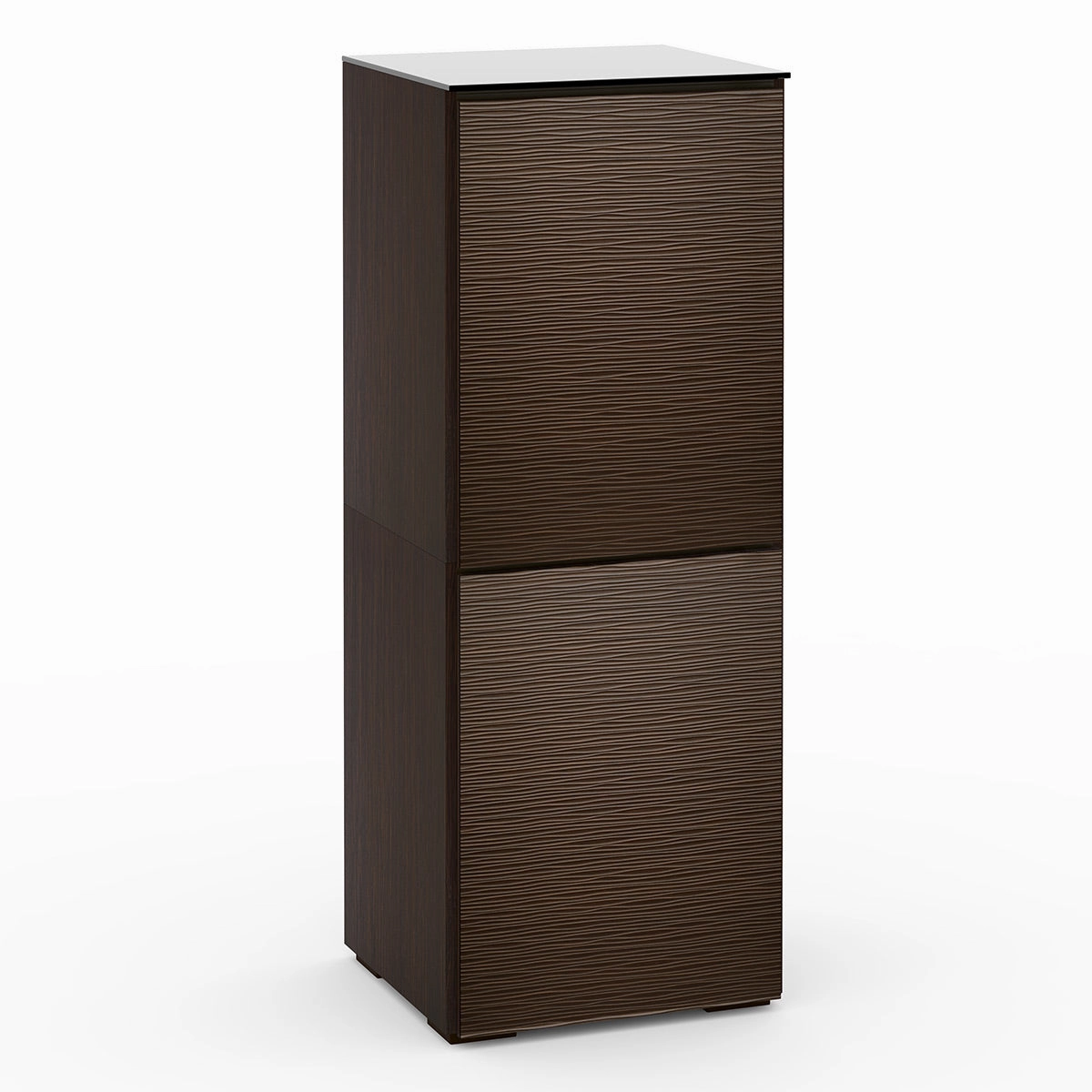 Salamander Designs Chameleon Collection Berlin 617 Single AV Cabinet (Textured Wenge with Black Glass Top)