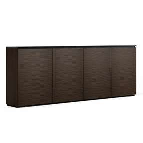 Salamander Designs Chameleon Collection Berlin Low Profile 347 Four-Bay AV Cabinet (Textured Wenge)
