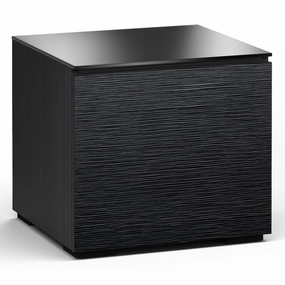 Salamander Designs Chameleon Collection Chicago 217 SE Subwoofer Enclosure AV Cabinet (Textured Black Oak with Black Glass Top) hi-fi portable player,hi-fi desktop amplifier,hi-fi isolation stand