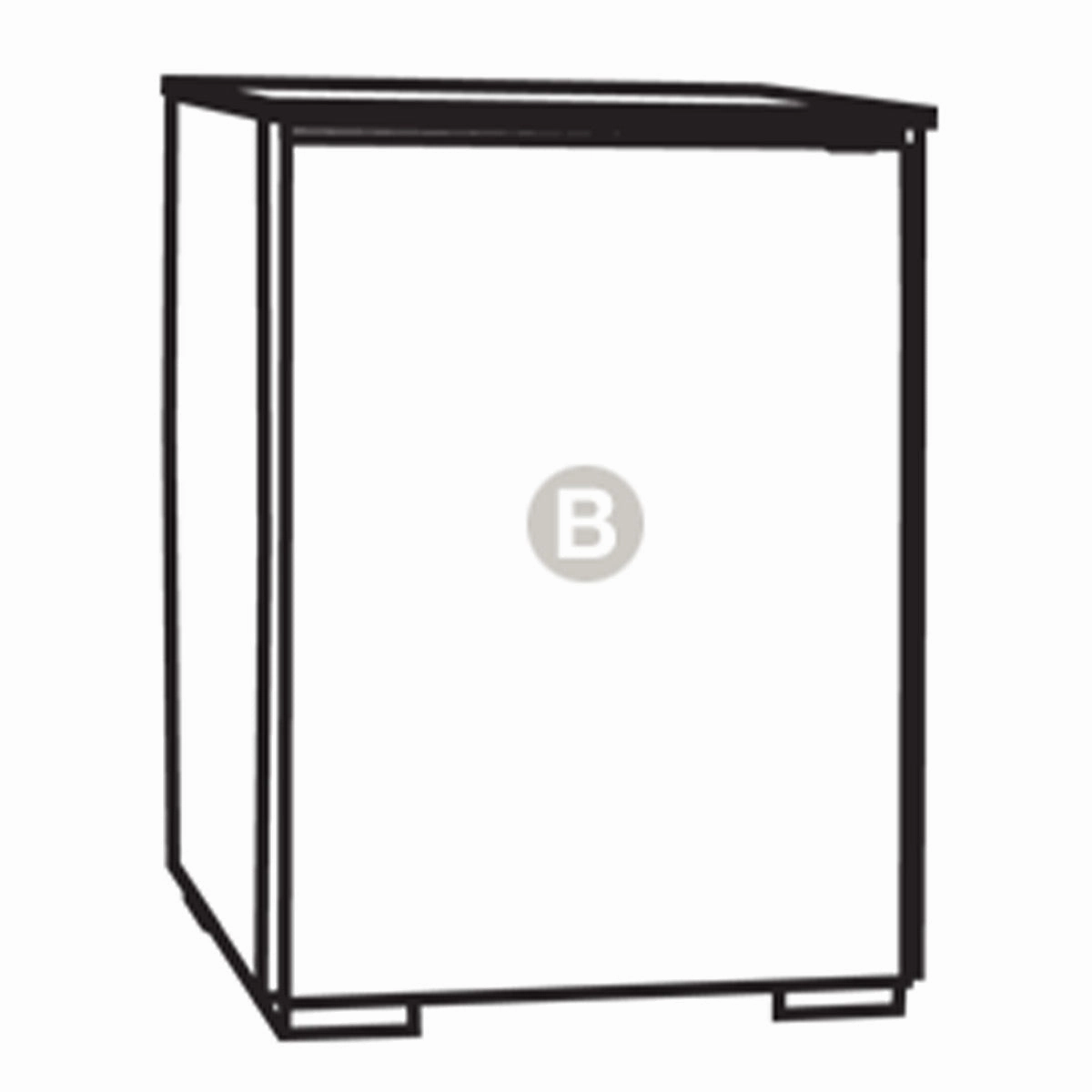 Salamander Designs Chameleon Collection Chicago 317 Single AV Cabinet (Textured Black Oak with Black Glass Top)