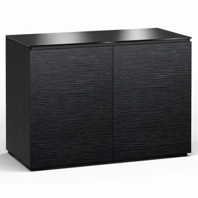 Salamander Designs Chameleon Collection Chicago 323 Twin AV Cabinet (Textured Black Oak with Black Glass Top) hi-fi portable player,hi-fi desktop amplifier,hi-fi isolation stand