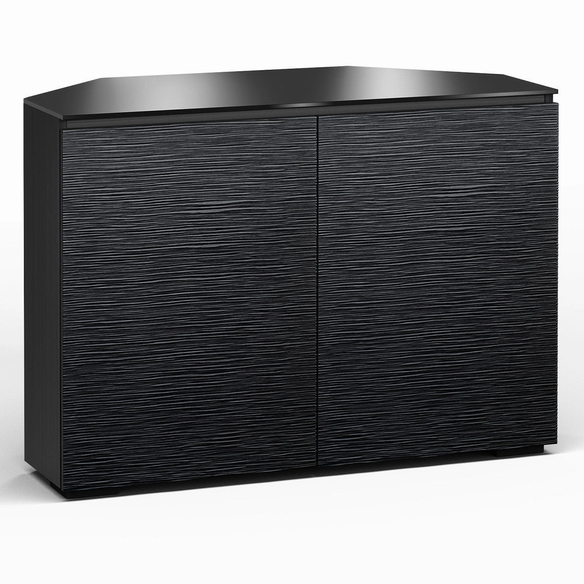 Salamander Designs Chameleon Collection Chicago 323 Twin AV Corner Cabinet (Textured Black Oak with Black Glass Top) hi-fi portable player,hi-fi desktop amplifier,hi-fi isolation stand