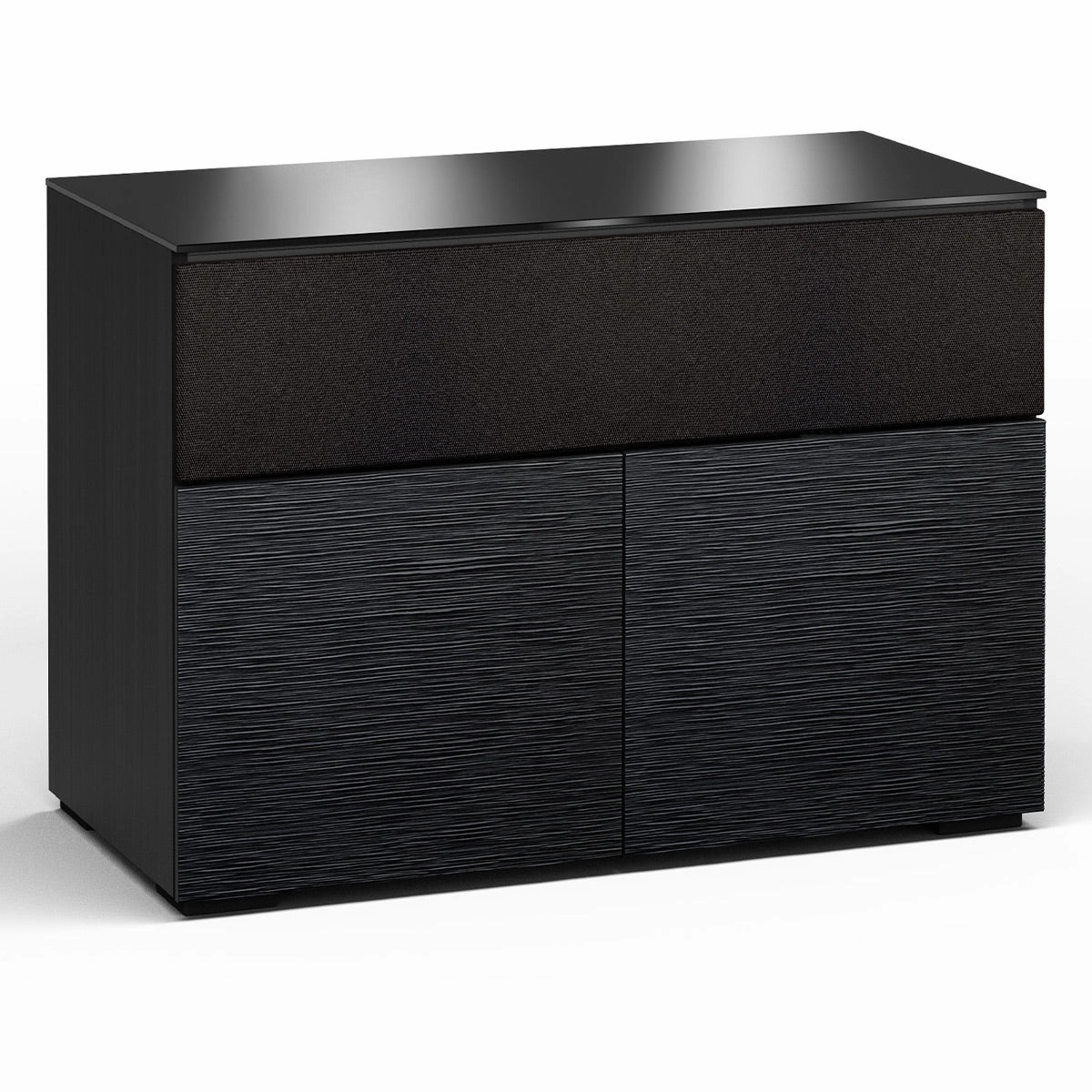 Salamander Designs Chameleon Collection Chicago 329 Twin Speaker Integrated Cabinet (Textured Black Oak with Black Glass Top) hi-fi portable player,hi-fi desktop amplifier,hi-fi isolation stand