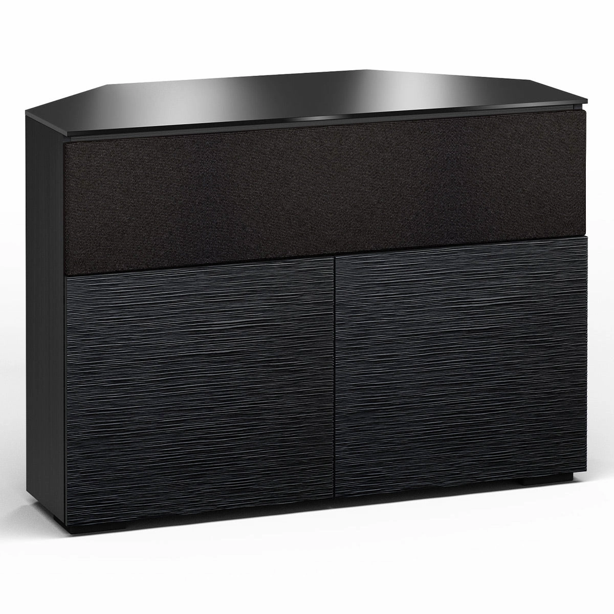 Salamander Designs Chameleon Collection Chicago 329 Twin Speaker Integrated Corner AV Cabinet (Textured Black Oak with Black Glass Top) hi-fi portable player,hi-fi desktop amplifier,hi-fi isolation stand
