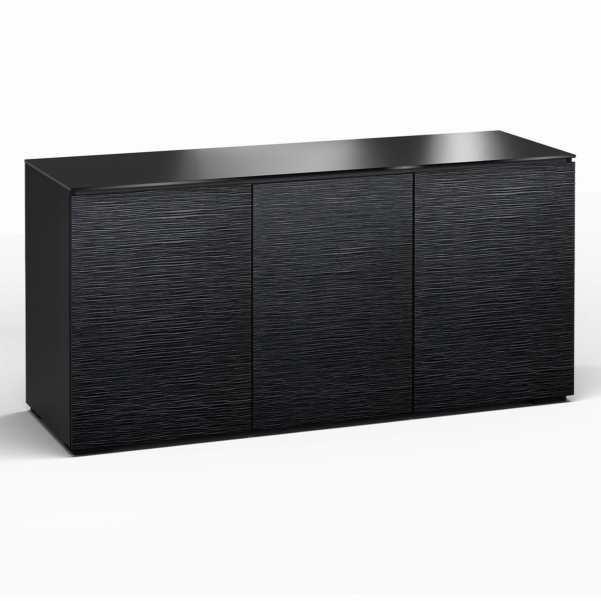 Salamander Designs Chameleon Collection Chicago 337 Triple AV Cabinet (Textured Black Oak with Black Glass Top) hi-fi portable player,hi-fi desktop amplifier,hi-fi isolation stand
