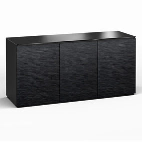 Salamander Designs Chameleon Collection Chicago 337 Triple AV Cabinet (Textured Black Oak with Black Glass Top) hi-fi portable player,hi-fi desktop amplifier,hi-fi isolation stand