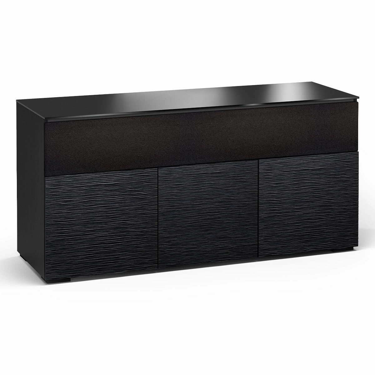 Salamander Designs Chameleon Collection Chicago 339 Triple Speaker Integrated Cabinet (Textured Black Oak with Black Glass Top)