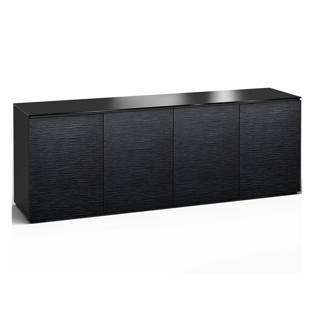 Salamander Designs Chameleon Collection Chicago 347 Quad AV Cabinet (Textured Black Oak with Black Glass Top) hi-fi portable player,hi-fi desktop amplifier,hi-fi isolation stand