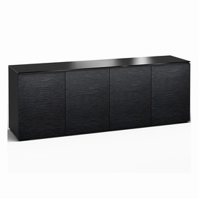 Salamander Designs Chameleon Collection Chicago 347 Quad AV Cabinet (Textured Black Oak with Black Glass Top) hi-fi portable player,hi-fi desktop amplifier,hi-fi isolation stand