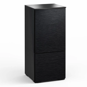 Salamander Designs Chameleon Collection Chicago 517 Twin AV Cabinet (Textured Black Oak with Black Glass Top) hi-fi portable player,hi-fi desktop amplifier,hi-fi isolation stand