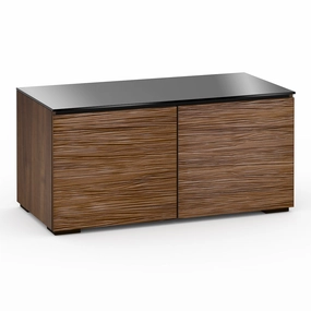 Salamander Designs Chameleon Collection Denver 221 Twin AV Cabinet (Deep Textured Medium Walnut with Black Glass Top) hi-fi vibration control,hi-fi grounded cable,hi-fi stereo input selector