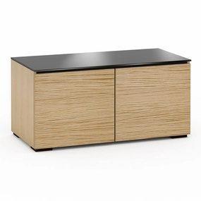 Salamander Designs Chameleon Collection Denver 221 Twin AV Cabinet (Deep Textured Natural Oak with Black Glass Top) hi-fi digital to analog converter,hi-fi lossless streamer,hi-fi Roon-ready device
