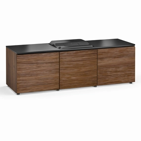 Salamander Designs Chameleon Collection Denver 237 Projector Integrated Cabinet for Epson LS100 Projector (Medium Walnut)