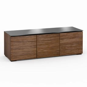 Salamander Designs Chameleon Collection Denver 237 Triple AV Cabinet (Deep Textured Medium Walnut with Black Glass Top) hi-fi vibration control,hi-fi grounded cable,hi-fi stereo input selector