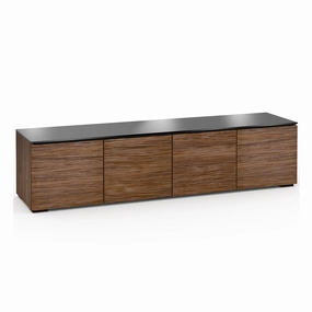Salamander Designs Chameleon Collection Denver 247 Quad AV Cabinet (Deep Textured Medium Walnut with Black Glass Top) hi-fi vibration control,hi-fi grounded cable,hi-fi stereo input selector