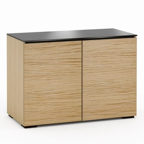 Salamander Designs Chameleon Collection Denver 323 Twin AV Cabinet (Deep Textured Natural Oak with Black Glass Top) hi-fi vibration control,hi-fi grounded cable,hi-fi stereo input selector
