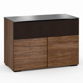 Salamander Designs Chameleon Collection Denver 329 Twin Speaker Integrated Cabinet (Deep Textured Medium Walnut with Black Glass Top) hi-fi vibration control,hi-fi grounded cable,hi-fi stereo input selector