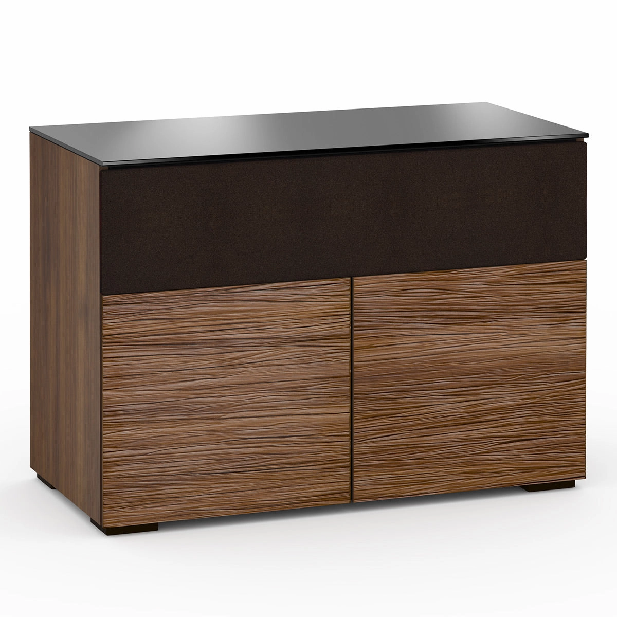 Salamander Designs Chameleon Collection Denver 329 Twin Speaker Integrated Cabinet (Deep Textured Medium Walnut with Black Glass Top) hi-fi vibration control,hi-fi grounded cable,hi-fi stereo input selector