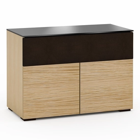 Salamander Designs Chameleon Collection Denver 329 Twin Speaker Integrated Cabinet (Deep Textured Natural Oak with Black Glass Top) hi-fi vibration control,hi-fi grounded cable,hi-fi stereo input selector