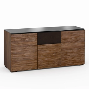 Salamander Designs Chameleon Collection Denver 336 Triple Speaker Integrated Cabinet (Deep Textured Medium Walnut with Black Glass Top) hi-fi vibration control,hi-fi grounded cable,hi-fi stereo input selector