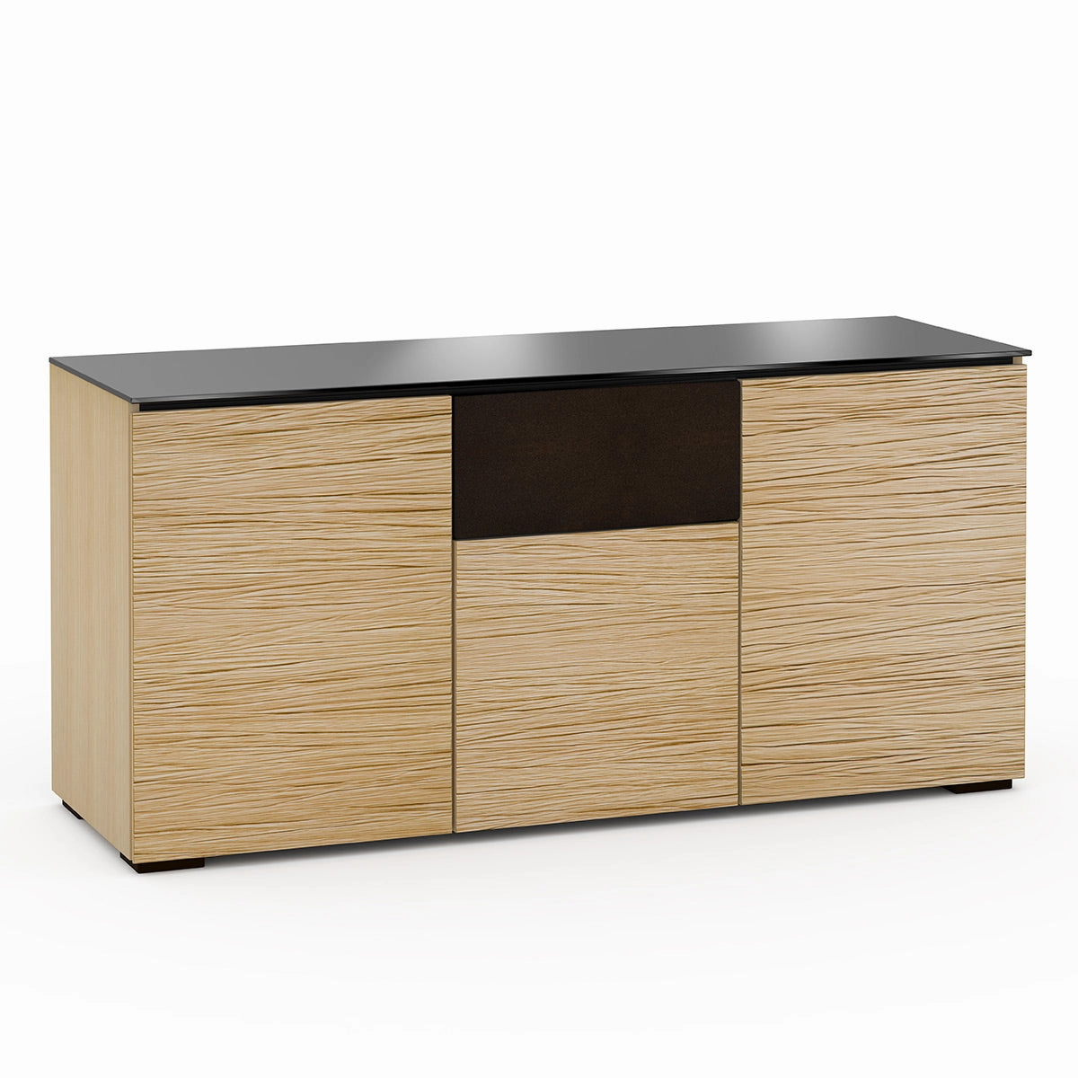 Salamander Designs Chameleon Collection Denver 336 Triple Speaker Integrated Cabinet (Deep Textured Natural Oak with Black Glass Top) hi-fi vibration control,hi-fi grounded cable,hi-fi stereo input selector