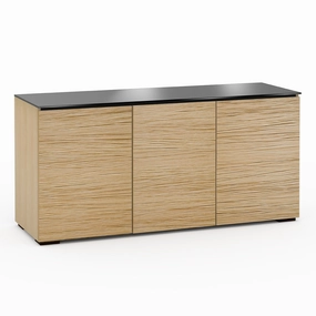 Salamander Designs Chameleon Collection Denver 337 Triple AV Cabinet (Deep Textured Natural Oak with Black Glass Top) hi-fi vibration control,hi-fi grounded cable,hi-fi stereo input selector