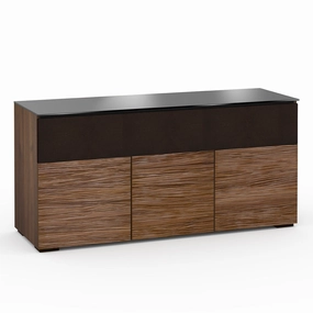 Salamander Designs Chameleon Collection Denver 339 Triple Speaker Integrated Cabinet (Deep Textured Medium Walnut with Black Glass Top) hi-fi vibration control,hi-fi grounded cable,hi-fi stereo input selector