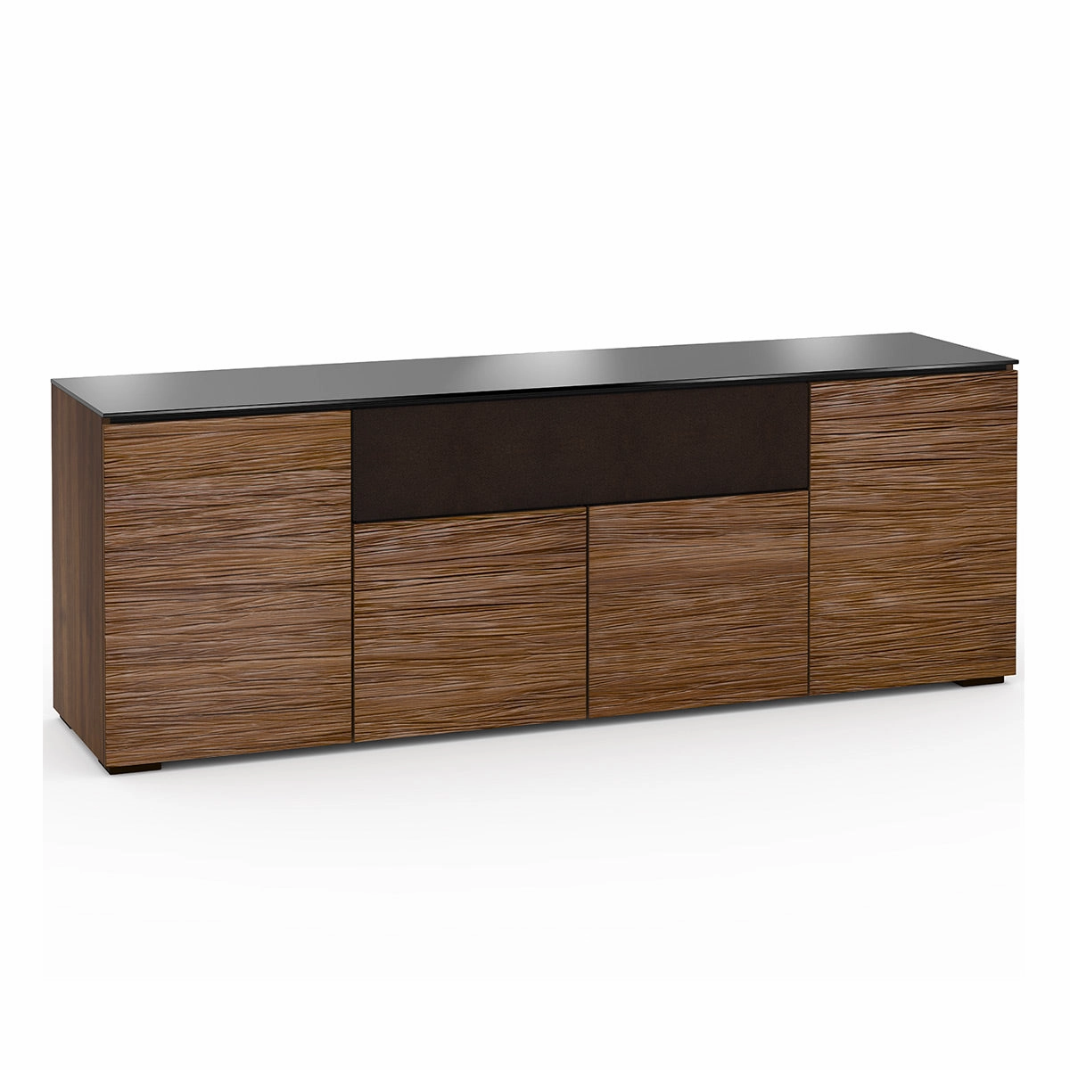 Salamander Designs Chameleon Collection Denver 345 Quad Speaker Integrated Cabinet (Deep Textured Medium Walnut with Black Glass Top) hi-fi vibration control,hi-fi grounded cable,hi-fi stereo input selector