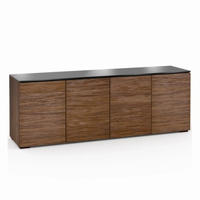 Salamander Designs Chameleon Collection Denver 347 Quad AV Cabinet (Deep Textured Medium Walnut with Black Glass Top) hi-fi vibration control,hi-fi grounded cable,hi-fi stereo input selector