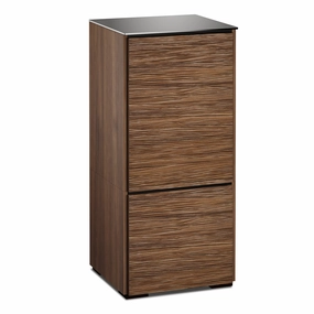Salamander Designs Chameleon Collection Denver 517 RM Single Pro Audio Rack (Deep Textured Medium Walnut with Black Glass Top)