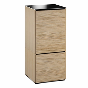Salamander Designs Chameleon Collection Denver 517 Single AV Cabinet (Deep Textured Natural Oak with Black Glass Top) hi-fi vibration control,hi-fi grounded cable,hi-fi stereo input selector