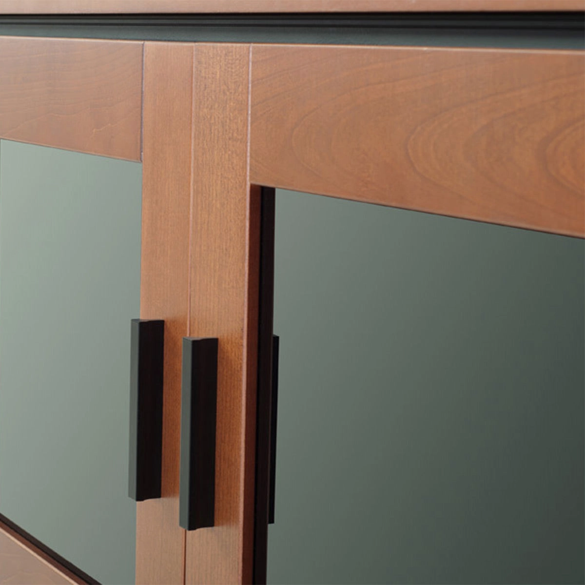 Salamander Designs Chameleon Collection Elba 237 Triple AV Cabinet (Wide Framed American Cherry Doors with Smoked Glass Inserts)