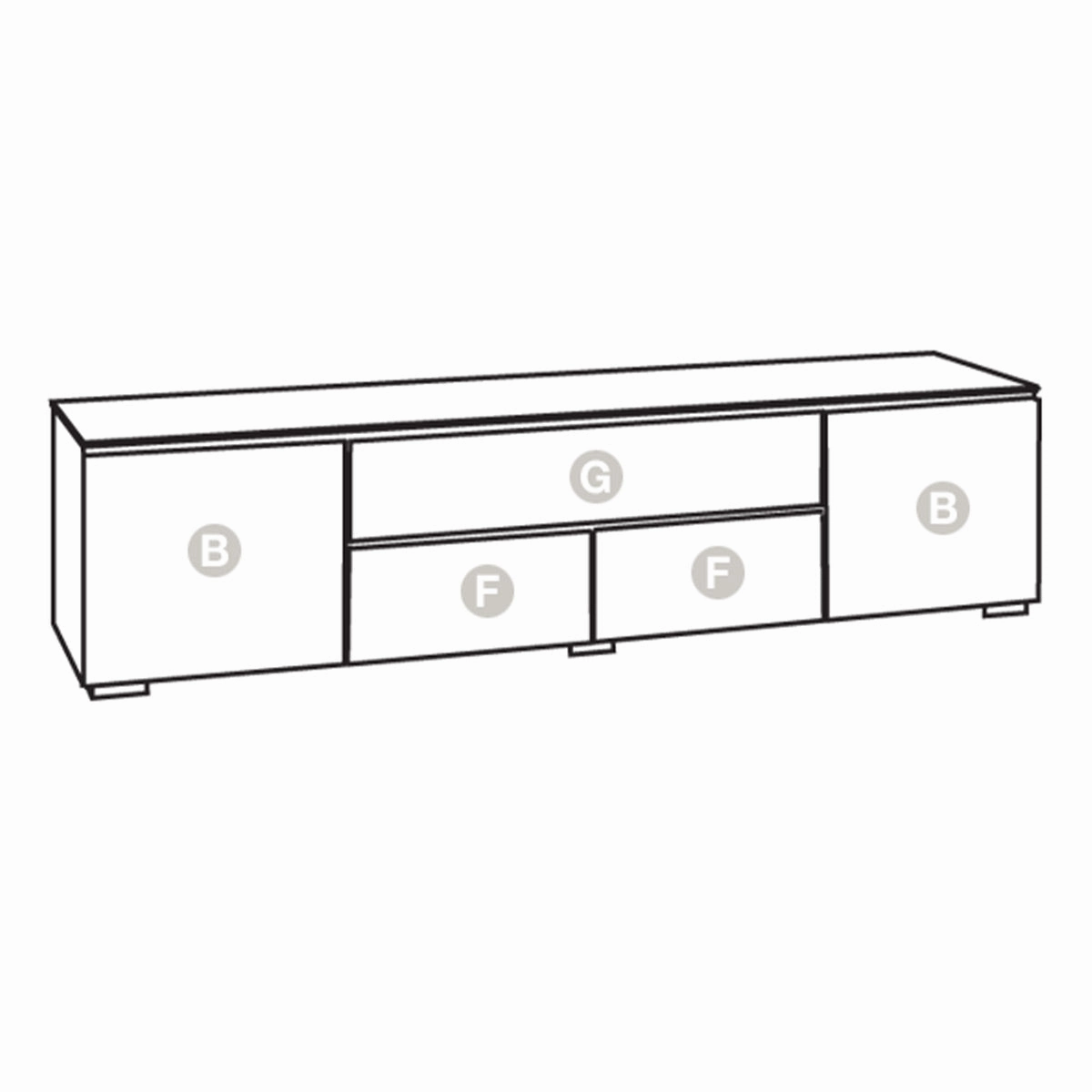 Salamander Designs Chameleon Collection Elba 245 Quad Speaker Integrated Cabinet (Wide Framed American Cherry Doors with Smoked Glass Inserts)