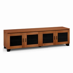 Salamander Designs Chameleon Collection Elba 247 Quad AV Cabinet (Wide Framed American Cherry Doors with Smoked Glass Inserts)