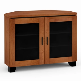 Salamander Designs Chameleon Collection Elba 323 Twin Corner AV Cabinet (Wide Framed American Cherry Doors with Smoked Glass Inserts) hi-fi digital to analog converter,hi-fi lossless streamer,hi-fi Roon-ready device