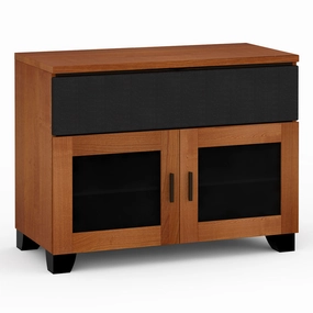 Salamander Designs Chameleon Collection Elba 329 Twin Speaker Integrated Cabinet (Wide Framed American Cherry Doors with Smoked Glass Inserts) hi-fi digital to analog converter,hi-fi lossless streamer,hi-fi Roon-ready device