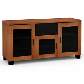 Salamander Designs Chameleon Collection Elba 336 Triple Speaker Integrated Cabinet (Wide Framed American Cherry Doors with Smoked Glass Inserts)