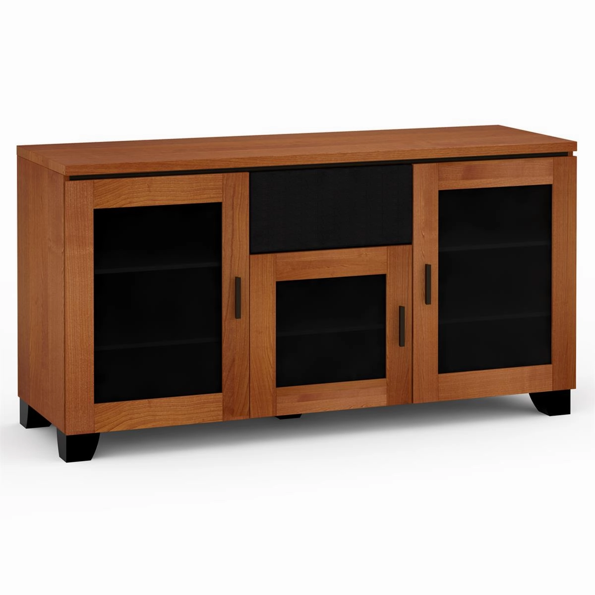 Salamander Designs Chameleon Collection Elba 336 Triple Speaker Integrated Cabinet (Wide Framed American Cherry Doors with Smoked Glass Inserts) hi-fi portable player,hi-fi desktop amplifier,hi-fi isolation stand