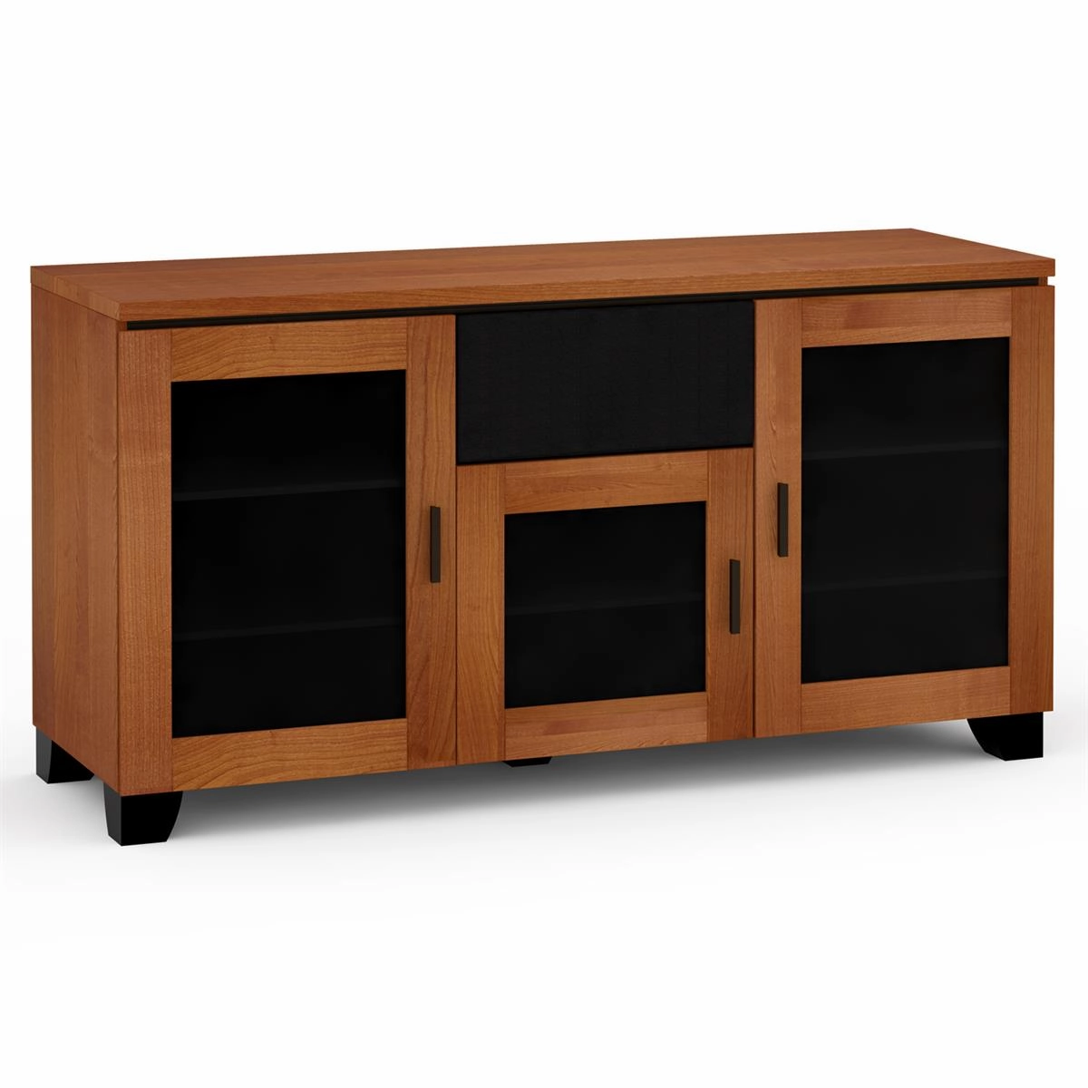 Salamander Designs Chameleon Collection Elba 336 Triple Speaker Integrated Cabinet (Wide Framed American Cherry Doors with Smoked Glass Inserts)