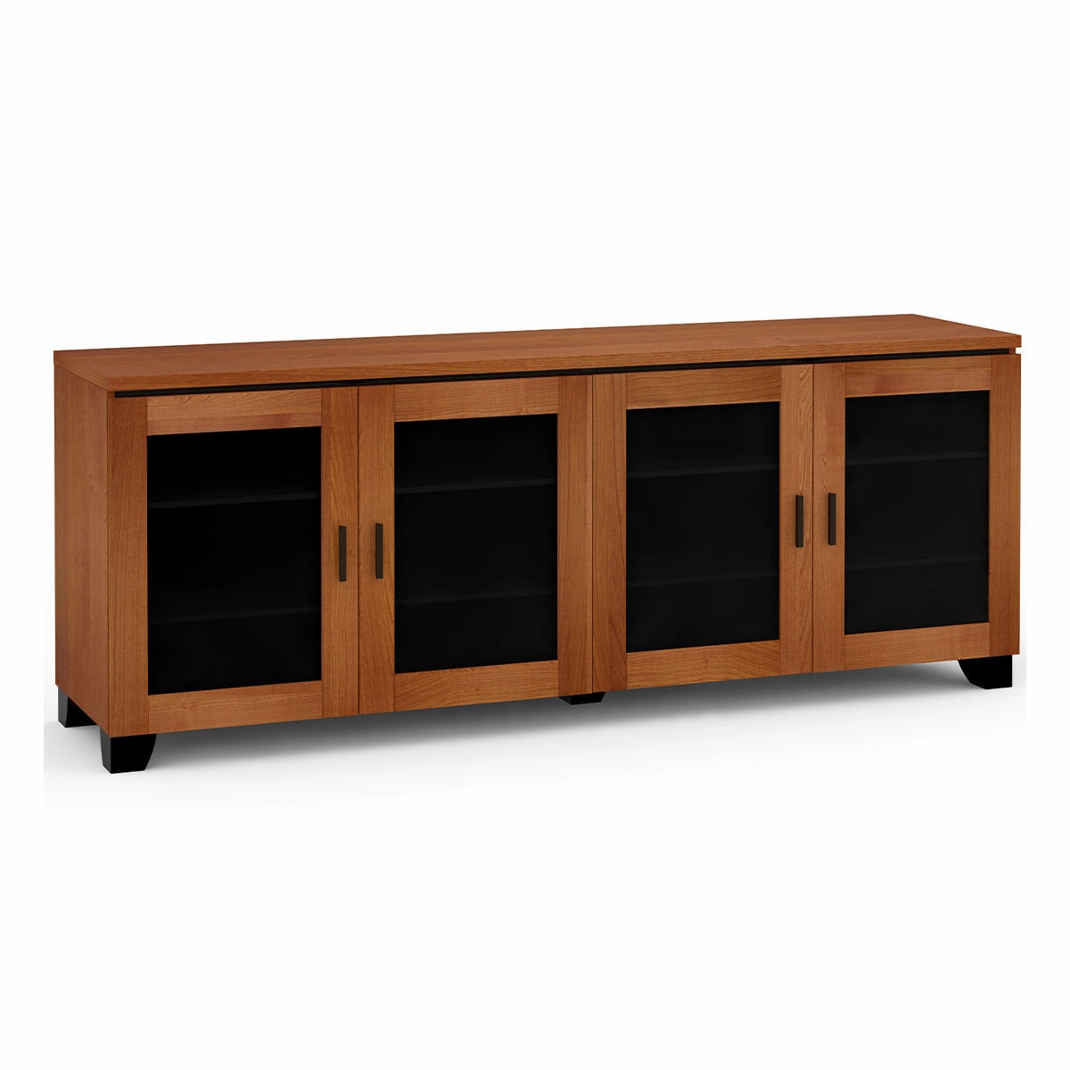 Salamander Designs Chameleon Collection Elba 347 Quad AV Cabinet (Wide Framed American Cherry Doors with Smoked Glass Inserts)