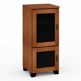 Salamander Designs Chameleon Collection Elba 517 RM Single Pro Audio Rack (Wide Framed American Cherry Doors with Smoked Glass Inserts) hi-fi portable player,hi-fi desktop amplifier,hi-fi isolation stand
