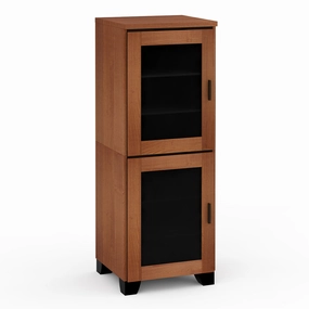 Salamander Designs Chameleon Collection Elba 617 RM Single Pro Audio Rack (Wide Framed American Cherry Doors with Smoked Glass Inserts) hi-fi digital to analog converter,hi-fi lossless streamer,hi-fi Roon-ready device