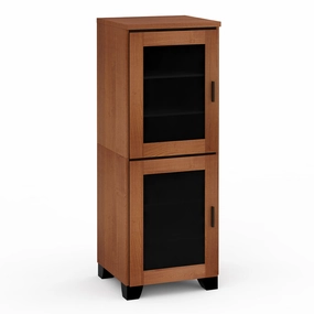 Salamander Designs Chameleon Collection Elba 617 RM Single Pro Audio Rack (Wide Framed American Cherry Doors with Smoked Glass Inserts) hi-fi vibration control,hi-fi grounded cable,hi-fi stereo input selector