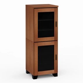 Salamander Designs Chameleon Collection Elba 617 Single AV Cabinet (Wide Framed American Cherry Doors with Smoked Glass Inserts) hi-fi portable player,hi-fi desktop amplifier,hi-fi isolation stand