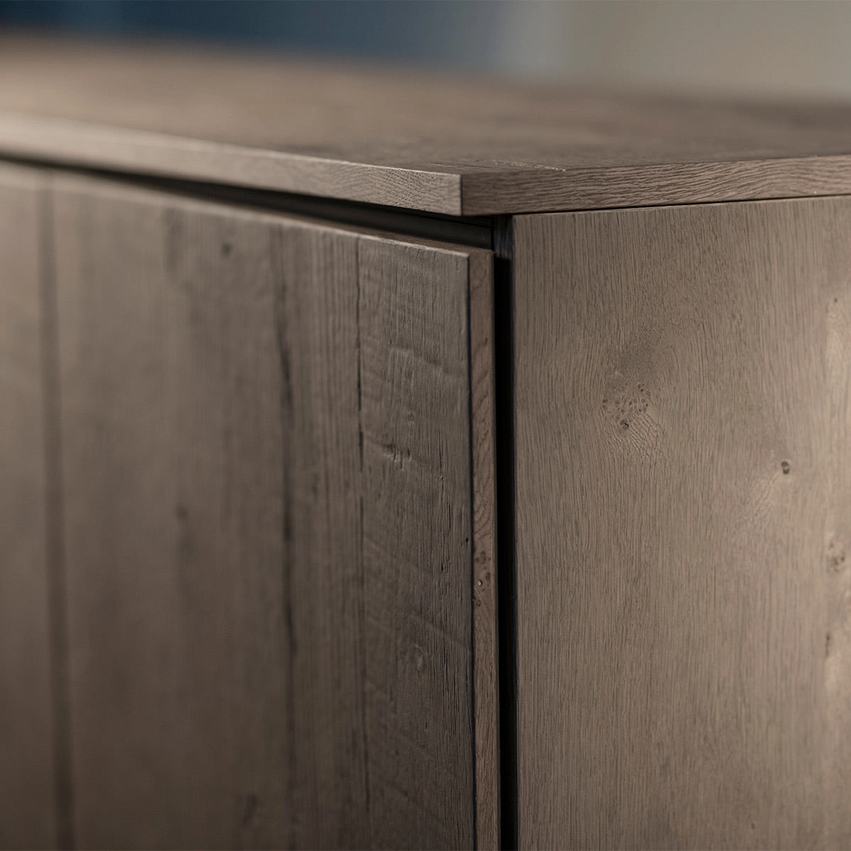 Salamander Designs Chameleon Collection Lancaster 329 Twin Speaker Integrated Corner Cabinet (Rough-Sawn Barnboard Oak)