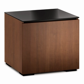 Salamander Designs Chameleon Collection Manhattan 217 Subwoofer Enclosure (Medium Walnut Doors and Black Glass Top)