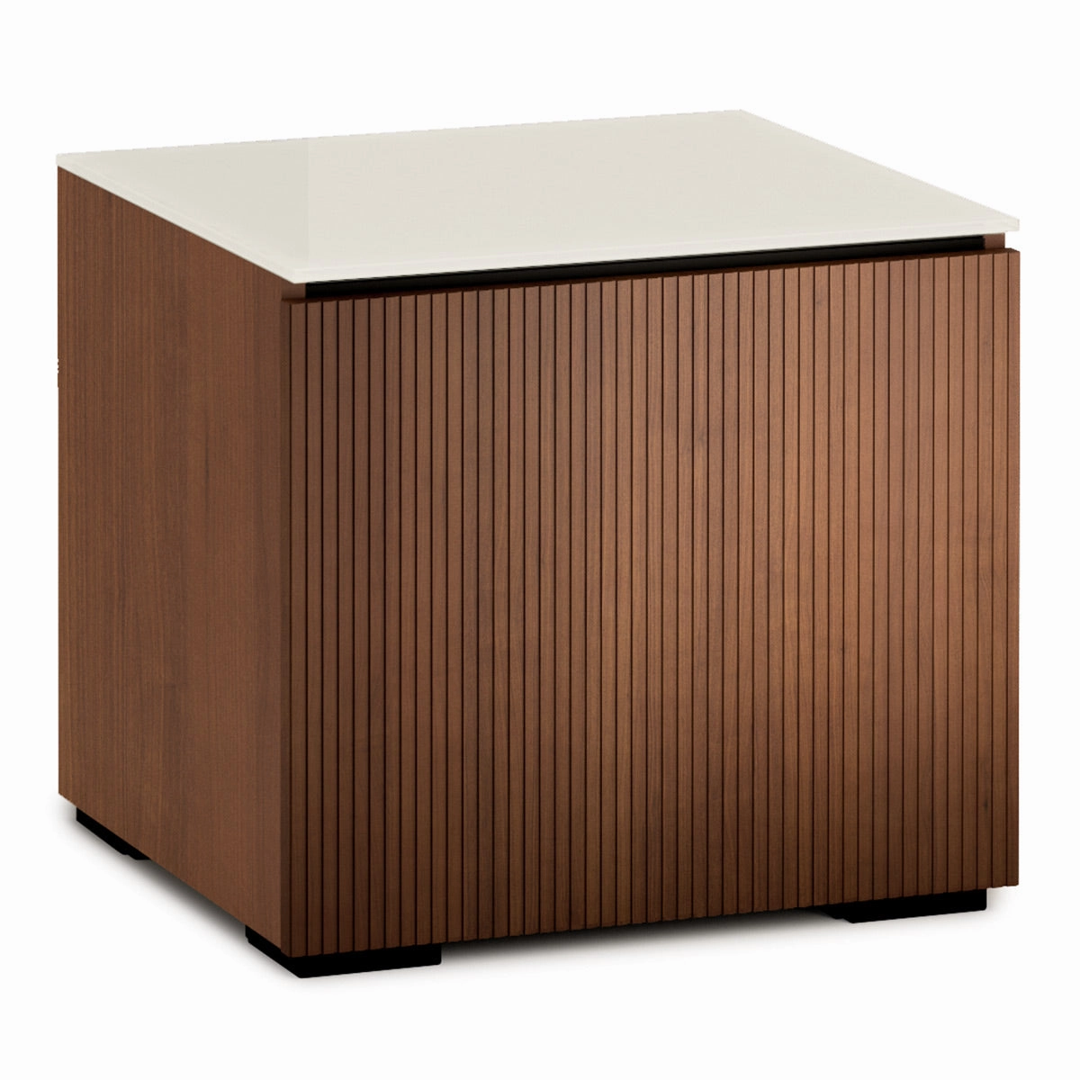 Salamander Designs Chameleon Collection Manhattan 217 Subwoofer Enclosure (Medium Walnut Doors and Matte Taupe Glass Top)