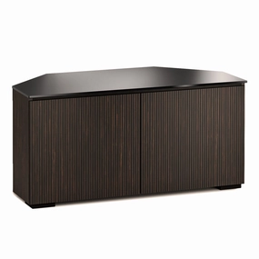 Salamander Designs Chameleon Collection Manhattan 221 Corner AV Cabinet (Maro Ebony Doors and Sides, Black Glass Top) hi-fi vibration control,hi-fi grounded cable,hi-fi stereo input selector