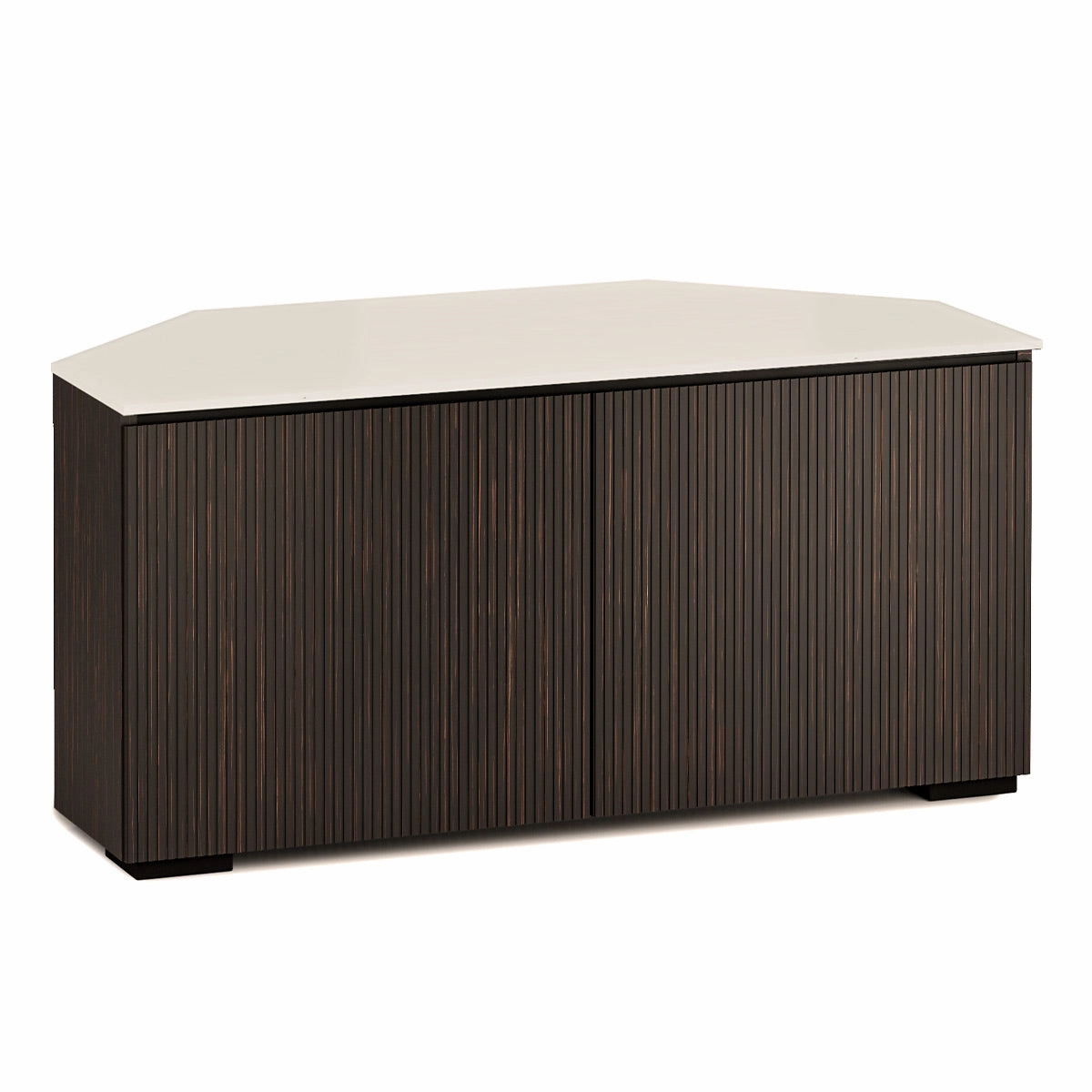 Salamander Designs Chameleon Collection Manhattan 221 Corner AV Cabinet (Maro Ebony Doors and Sides, Matte Taupe Glass Top) hi-fi vibration control,hi-fi grounded cable,hi-fi stereo input selector